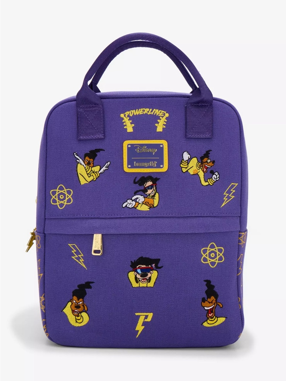 Disney Purple Powerline Tote Backpack with Gold Accents